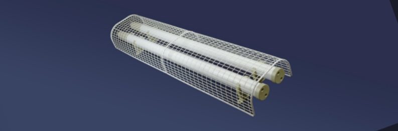 STG32 on heater Aiano 3ft double thermostatic tube heater guard