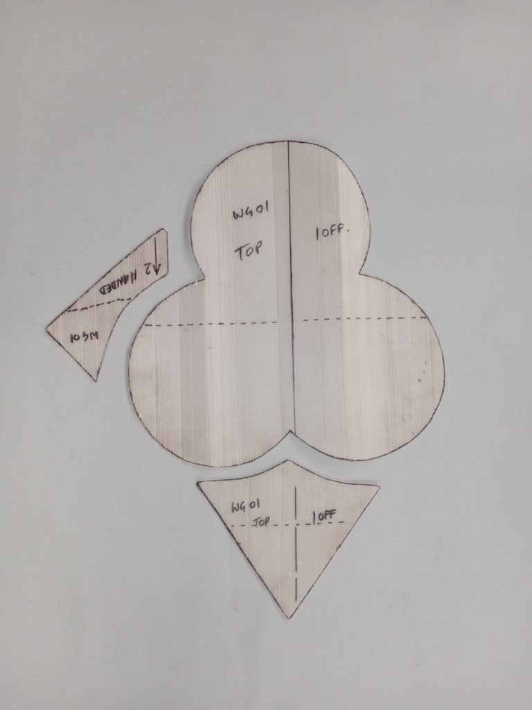 Aiano church window templates at St Andrew’s Bradfield