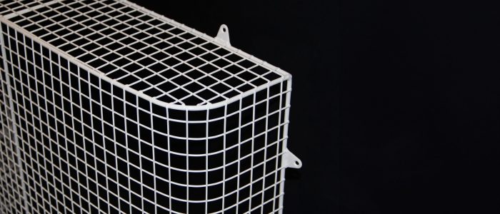 Aiano curved panel heater guard detail